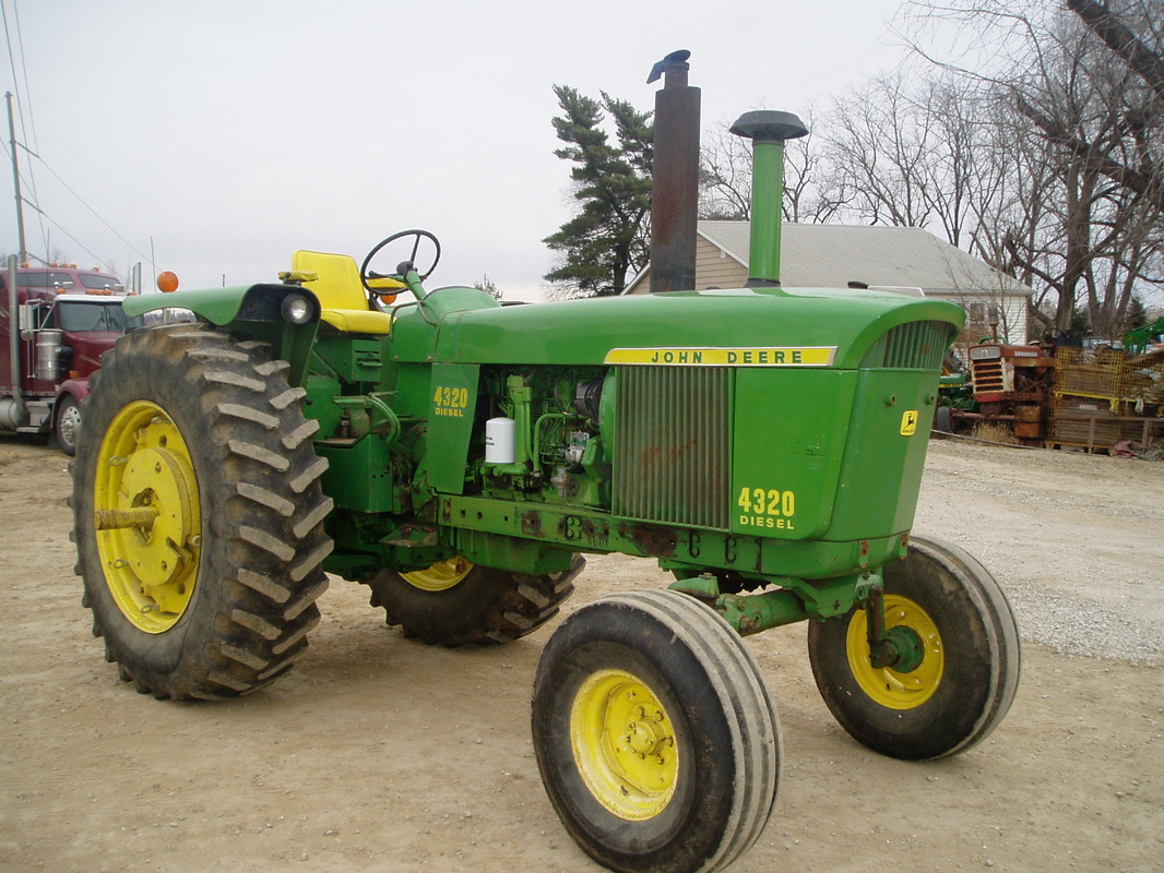 Farm tractor on the Mid Iowa Equipment lot in Newton, Iowa